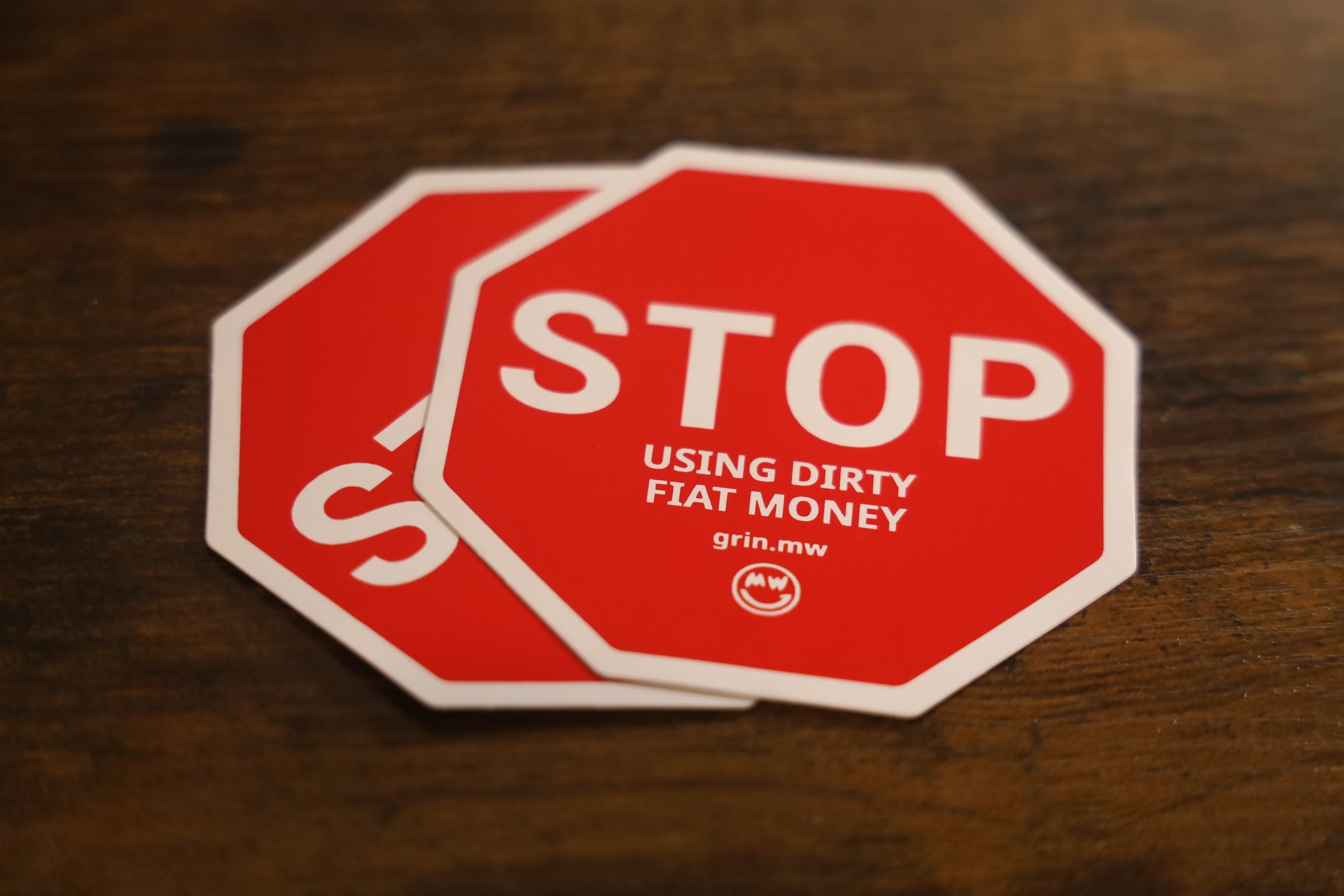 Grin Sticker - Stop Using Dirty Fiat