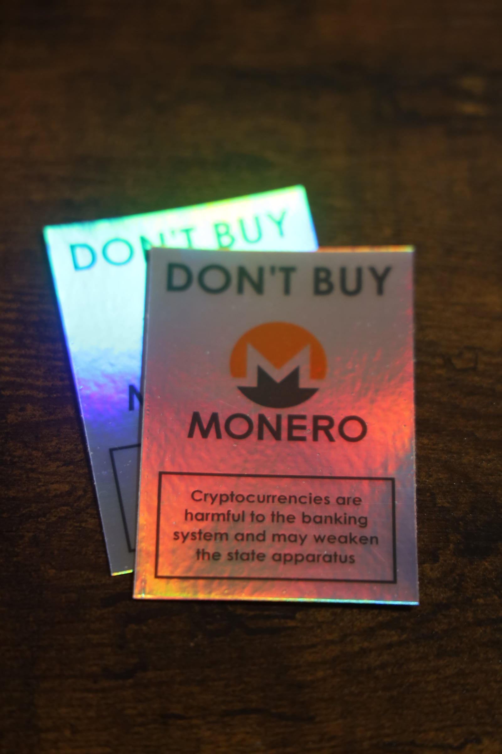Don't Buy Monero Holo-Stickers