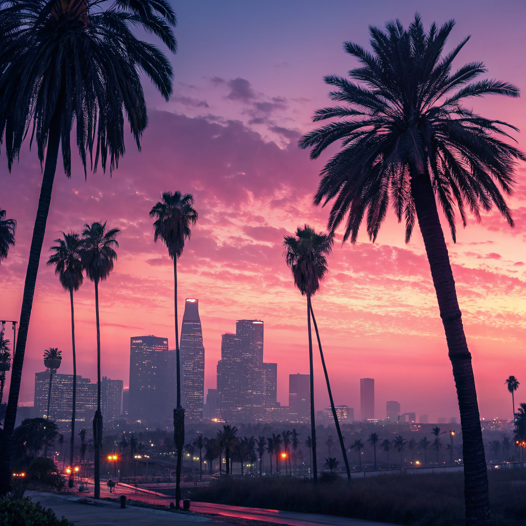 Vaporwave Skyline