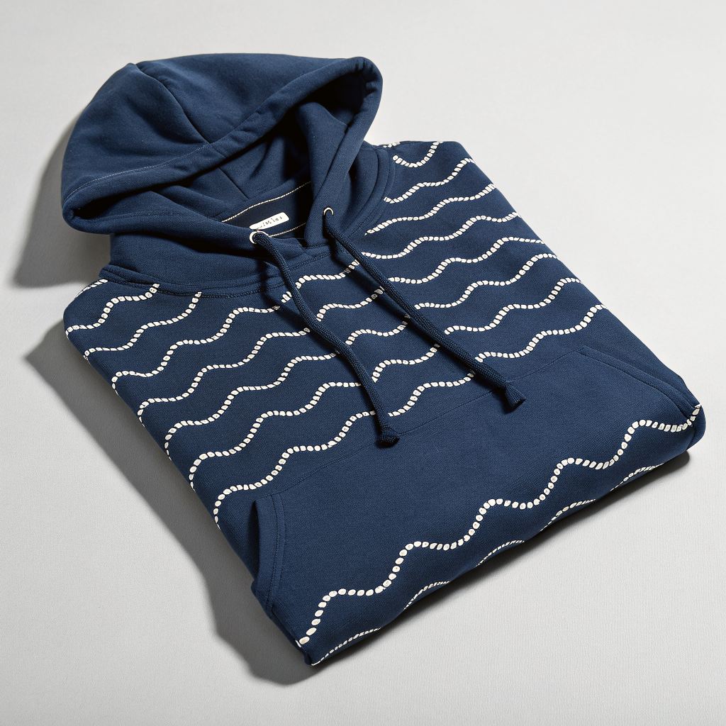 Wave Pattern Hoodie